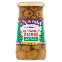 Sclafani Stuffed with Minced Pimiento Spanish Manzanilla Olives, 5.75 oz