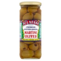 Sclafani Premium Pitted Queen Martini Olives, 7.5 oz