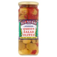 Sclafani Spanish Queen Salad Olives, 10 oz