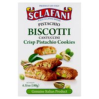 Sclafani Crisp Pistachio Biscotti Cookies, 6.35 oz