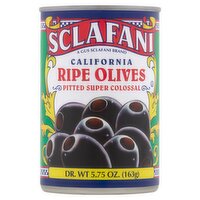 Sclafani Pitted Super Colossal California Ripe Olives, 5.75 oz