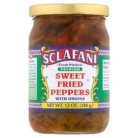 Sclafani Sweet Fried Peppers with Onions, 12 oz