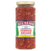 Sclafani Hot Traditional Pepper Relish, 12 fl oz