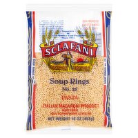 Sclafani Soup Rings No. 28 Pasta, 16 oz