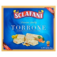 Sclafani Torrone Almond Honey Nougat Candy, 18 count, 7.62 oz