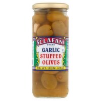 Sclafani Garlic Stuffed Olives, 10 oz