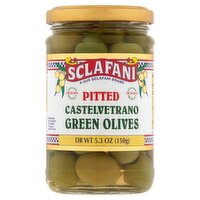 Sclafani Pitted Castelvetrano Green Olives, 5.3 oz