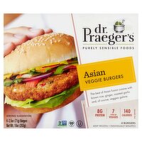 Dr. Praeger's Asian Veggie Burgers, 2.5 oz, 4 count