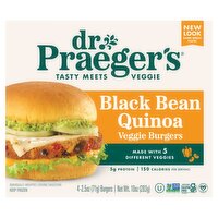 Dr. Praeger's Black Bean Quinoa Veggie Burgers, 2.5 oz, 4 count