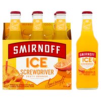 Smirnoff Ice Screwdriver Zesty Orange Premium Malt Beverage, 11.2 fl oz, 6 count