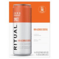 Ritual Zero Proof Spritz Non-Alcoholic Cocktail, 12 fl oz, 4 count