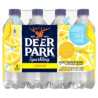 Deer Park Sparkling Water, Lemon, 16.9 oz. Bottles (8 Count)