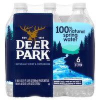 DEER PARK Brand 100% Natural Spring Water, 16.9-ounce plastic bottle (Pack of 6)