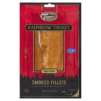 Ducktrap Rainbow Trout Traditional Smoked Fillets, 8 oz