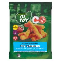 Of Tov Fry Chicken Breaded Stick Shaped Chicken Patties, 32 oz