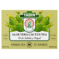 Tadin Aloe Vera Cactus Herbal Tea Bags, 24 count, 1.52 oz