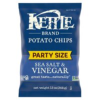 Kettle Brand Sea Salt & Vinegar Potato Chips Party Size, 13 oz