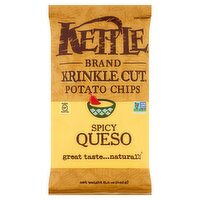 Kettle Brand Krinkle Cut Spicy Queso Potato Chips, 8.5 oz