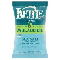 Kettle Brand Sea Salt with a Hint of Pink Peppercorn Potato Chips, 6 oz