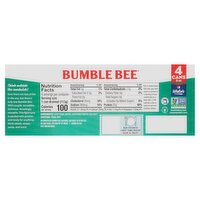 Bumble Bee Chunk Light Tuna in Water, 5 oz, 4 count