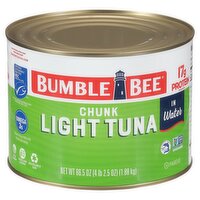 BUMBLE BEE Chunk Light Tuna in Water, 66.5 oz