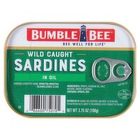 Bumble Bee Sardines in Oil, 3.75 oz, 106 Gram