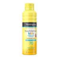 Neutrogena Beach Defense Kids Water + Sun Protection Broad Spectrum Sunscreen Spray, SPF 70, 6.5 oz
