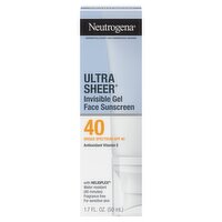 Neutrogena Ultra Sheer Broad Spectrum Invisible Gel Face Sunscreen, SPF 40, 1.7 fl oz