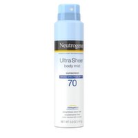 Neutrogena Ultra Sheer Broad Spectrum Body Mist Sunscreen, SPF 70, 5.0 oz