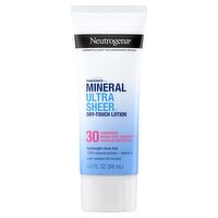 Neutrogena Purescreen Mineral Ultra Sheer Broad Spectrum Dry-Touch Lotion, SPF 30, 3.0 fl oz