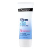 Neutrogena Purescreen Mineral Ultra Sheer Broad Spectrum Dry-Touch Lotion, SPF 30, 3.0 fl oz