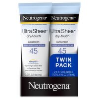 Neutrogena Ultra Sheer Dry-Touch Broad Spectrum Sunscreen Twin Pack, SPF 45, 3 fl oz, 2 count