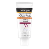 Neutrogena Clear Face Oil-Free Broad Spectrum Sunscreen, SPF 30, 3.0 fl oz