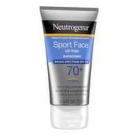 Neutrogena Sport Face Oil-Free Broad Spectrum Sunscreen, SPF 70+, 2.5 fl oz
