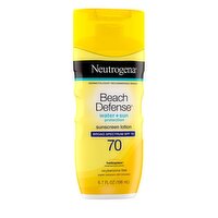 Neutrogena Beach Defense Water + Sun Protection Broad Spectrum Sunscreen Lotion, SPF 70, 6.7 fl oz