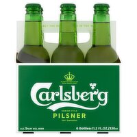 Carlsberg Danish Style Pilsner Beer, 11.2 fl oz, 6 count