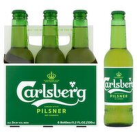 Carlsberg Danish Style Pilsner Beer, 11.2 fl oz, 6 count