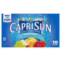 Capri Sun Splash Cooler Mixed Fruit Flavored Juice Drink Blend, 6 fl oz, 10 count