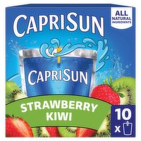 Capri Sun Strawberry Kiwi Flavored Juice Drink Blend, 6 fl oz, 10 count