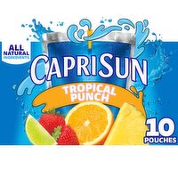 Capri Sun Tropical Punch Flavored Juice Drink Blend, 6 fl oz, 10 count