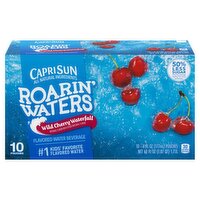 Capri Sun Roarin' Waters Wild Cherry Waterfall Flavored Water Beverage, 6 fl oz, 10 count, 60 Fluid ounce