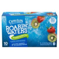 Capri Sun Roarin' Waters Strawberry Kiwi Surf Flavored Water Beverage, 6 fl oz, 10 count, 60 Fluid ounce