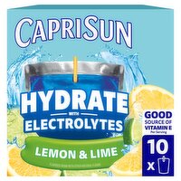 Capri Sun Hydrate Lemon & Lime with Electrolytes Drink, 6 fl oz, 10 count