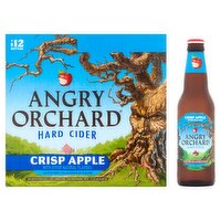Angry Orchard Crisp Apple Hard Cider, 12 count, 12 fl oz