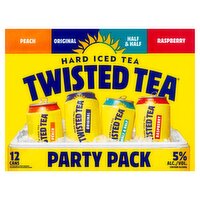 Twisted Tea Hard Iced Tea Malted Beverage Party Pack, 12 count, 12 fl oz