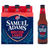 Samuel Adams Boston Lager Beer, 6 count, 12 fl oz
