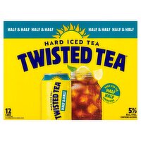 Twisted Tea Half & Half Lemonade Hard Iced Tea Malt Beverage, 12 count, 12 fl oz