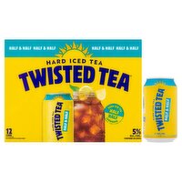 Twisted Tea Half & Half Hard Iced Tea and Lemonade Malt Beverage, 12 fl oz, 12 count