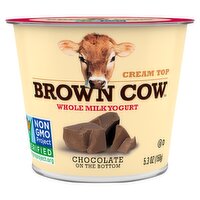 Brown Cow Cream Top Chocolate On Bottom Whole Milk Yogurt, 5.3 oz., 5.3 Ounce