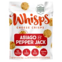 Whisps Asiago & Pepper Jack Cheese Crisps, 2.12 oz